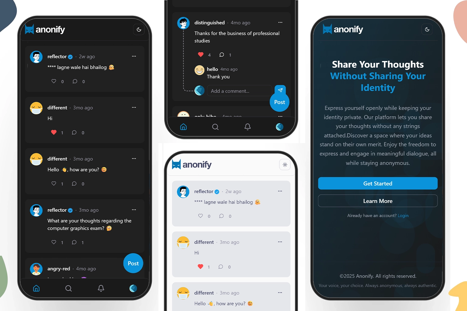 Anonify – Full-Stack Anonymous Social Media Platform
