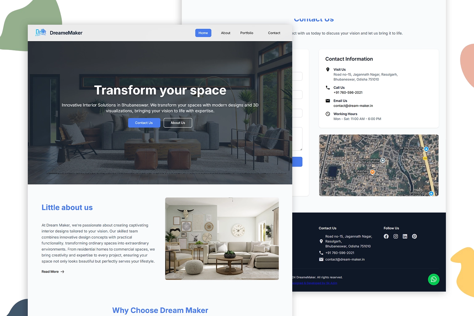 Dream Maker V1 – Interior Design Website